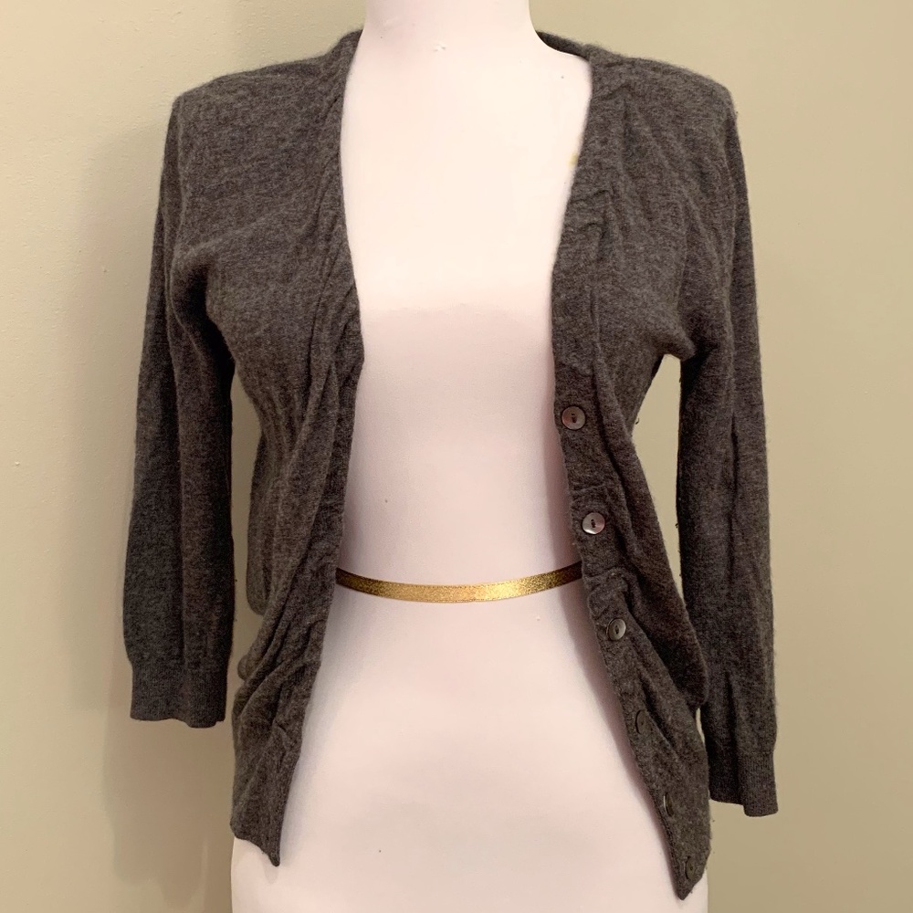 Vince 100% Cashmere Charcoal Gray Cardigan